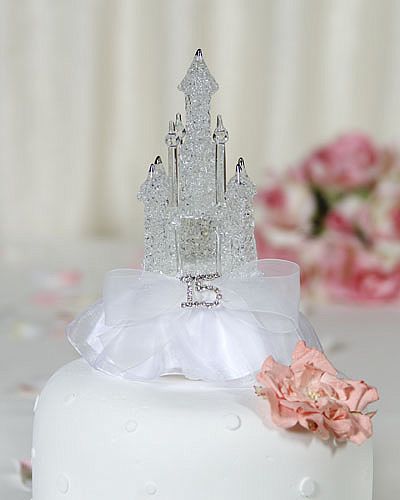 Rhinestone Quinceanera - Cinderella Castle Cake Toppers 