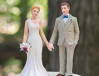 Black 1 Pcs COUPLE CAKE TOPPER, Packaging Type: Packet